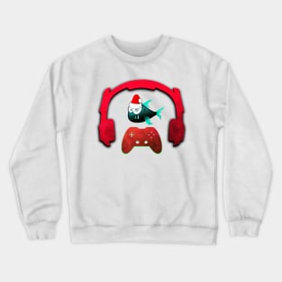 Christmas Monster Fish Gaming Music Headphones - Christmas Holiday Gift Crewneck Sweatshirt